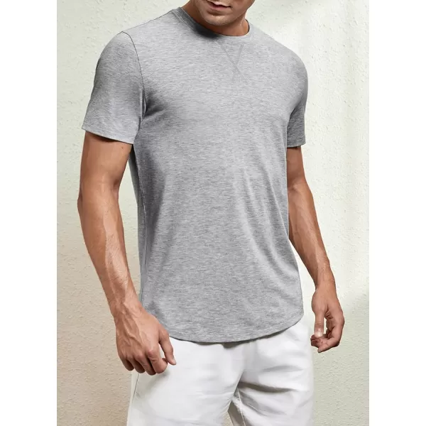 JMIERR Mens 3 Pack Cotton Hipster Hip Hop Longline Crewneck T-Shirt