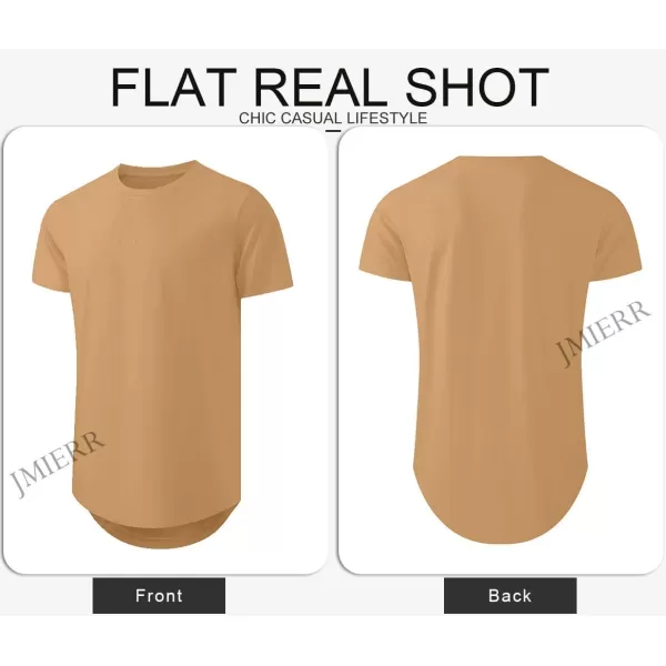 JMIERR Mens 3 Pack Cotton Hipster Hip Hop Longline Crewneck T-Shirt