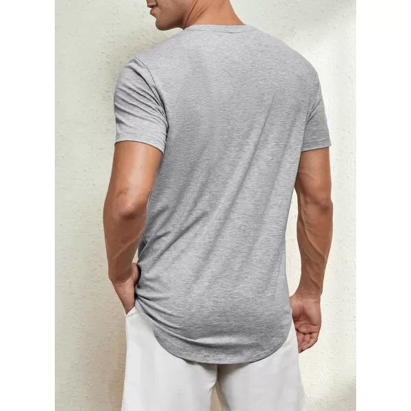 JMIERR Mens 3 Pack Cotton Hipster Hip Hop Longline Crewneck T-Shirt