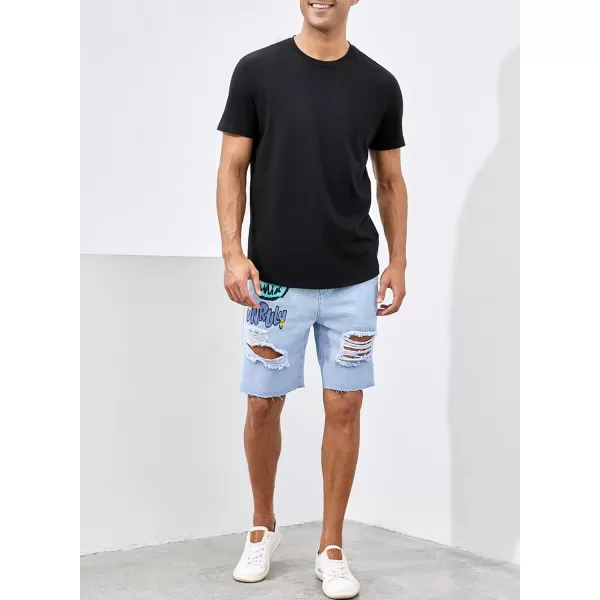 JMIERR Mens 3 Pack Cotton Hipster Hip Hop Longline Crewneck T-Shirt