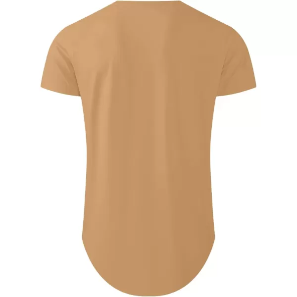 JMIERR Mens 3 Pack Cotton Hipster Hip Hop Longline Crewneck T-Shirt
