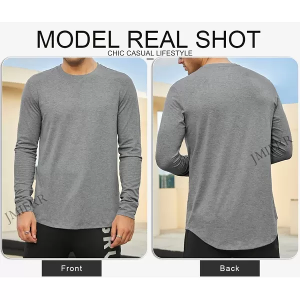 JMIERR Mens 3 Pack Cotton Hipster Hip Hop Longline Crewneck T-Shirt