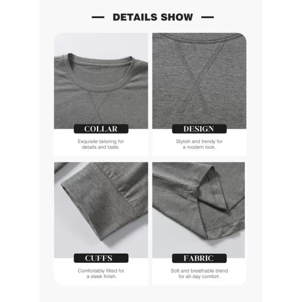 JMIERR Mens 3 Pack Cotton Hipster Hip Hop Longline Crewneck T-Shirt