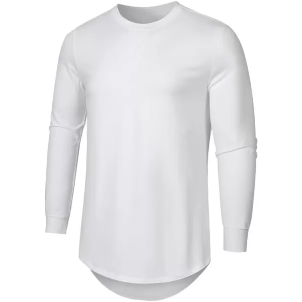 JMIERR Mens 3 Pack Cotton Hipster Hip Hop Longline Crewneck T-Shirt