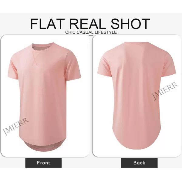 JMIERR Mens 3 Pack Cotton Hipster Hip Hop Longline Crewneck T-Shirt