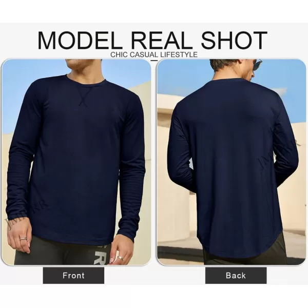 JMIERR Mens 3 Pack Cotton Hipster Hip Hop Longline Crewneck T-Shirt