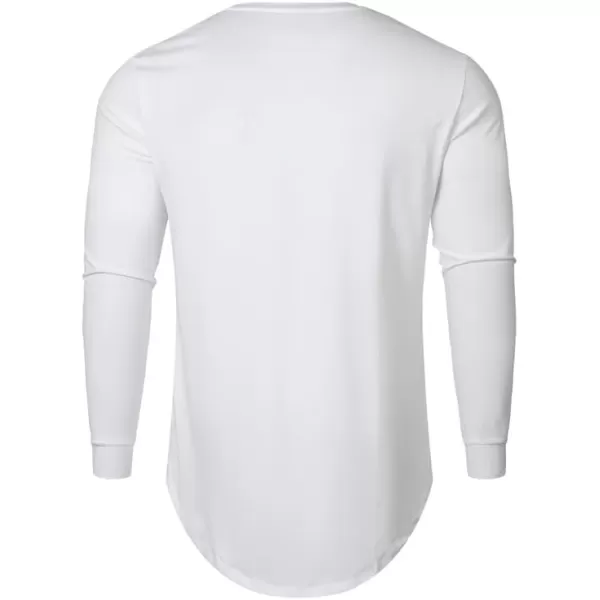 JMIERR Mens 3 Pack Cotton Hipster Hip Hop Longline Crewneck T-Shirt