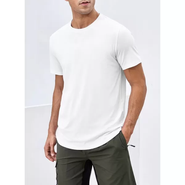 JMIERR Mens 3 Pack Cotton Hipster Hip Hop Longline Crewneck T-Shirt