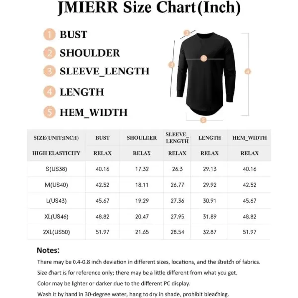 JMIERR Mens 3 Pack Cotton Hipster Hip Hop Longline Crewneck T-Shirt