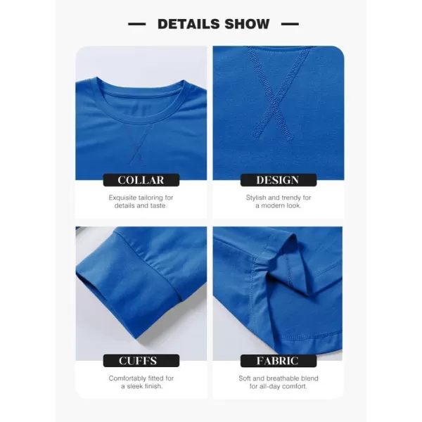 JMIERR Mens 3 Pack Cotton Hipster Hip Hop Longline Crewneck T-Shirt