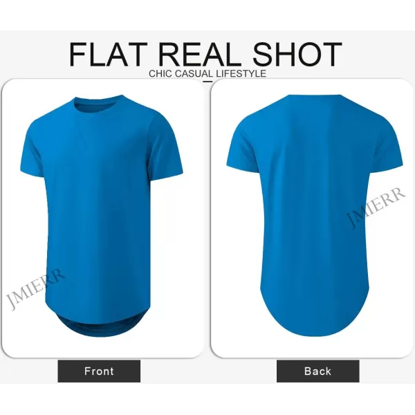 JMIERR Mens 3 Pack Cotton Hipster Hip Hop Longline Crewneck T-Shirt