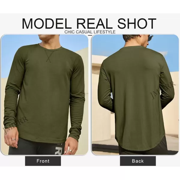 JMIERR Mens 3 Pack Cotton Hipster Hip Hop Longline Crewneck T-Shirt