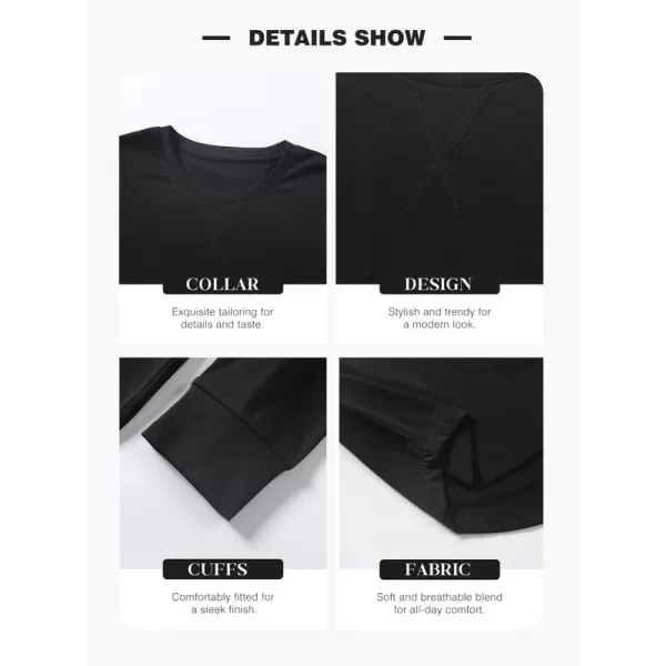 JMIERR Mens 3 Pack Cotton Hipster Hip Hop Longline Crewneck T-Shirt