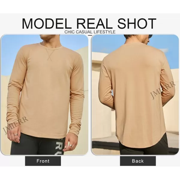 JMIERR Mens 3 Pack Cotton Hipster Hip Hop Longline Crewneck T-Shirt