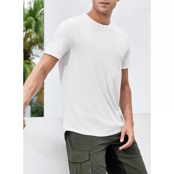 JMIERR Mens 3 Pack Cotton Hipster Hip Hop Longline Crewneck T-Shirt