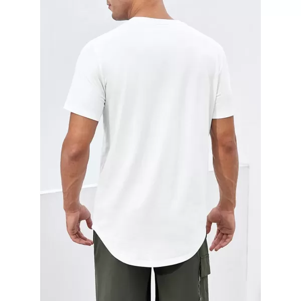 JMIERR Mens 3 Pack Cotton Hipster Hip Hop Longline Crewneck T-Shirt