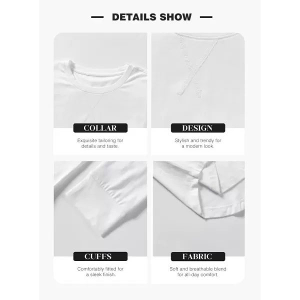 JMIERR Mens 3 Pack Cotton Hipster Hip Hop Longline Crewneck T-Shirt