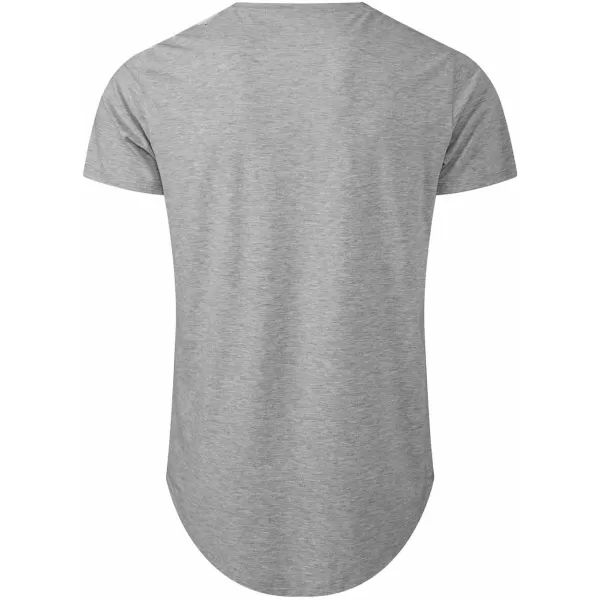 JMIERR Mens 3 Pack Cotton Hipster Hip Hop Longline Crewneck T-Shirt