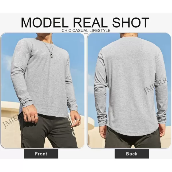 JMIERR Mens 3 Pack Cotton Hipster Hip Hop Longline Crewneck T-Shirt