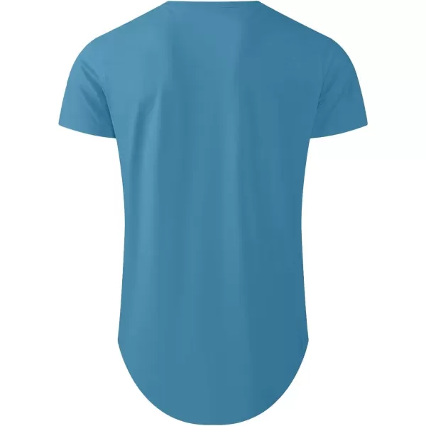 JMIERR Mens 3 Pack Cotton Hipster Hip Hop Longline Crewneck T-Shirt