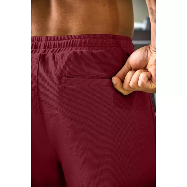JMIERR Mens Athletic Shorts Casual Elastic Waist Drawstring Stretch Short Waffle Beach Running Shorts Workout Sweat Gym Short