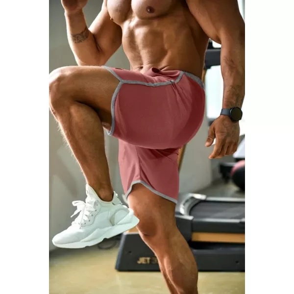JMIERR Mens Athletic Shorts Casual Elastic Waist Drawstring Stretch Short Waffle Beach Running Shorts Workout Sweat Gym Short
