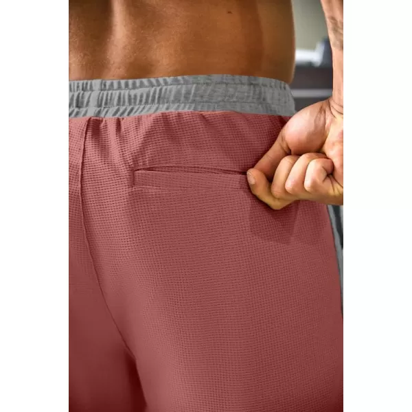 JMIERR Mens Athletic Shorts Casual Elastic Waist Drawstring Stretch Short Waffle Beach Running Shorts Workout Sweat Gym Short