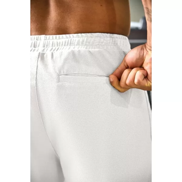 JMIERR Mens Athletic Shorts Casual Elastic Waist Drawstring Stretch Short Waffle Beach Running Shorts Workout Sweat Gym Short