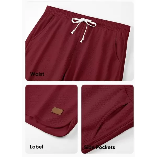 JMIERR Mens Athletic Shorts Casual Elastic Waist Drawstring Stretch Short Waffle Beach Running Shorts Workout Sweat Gym Short