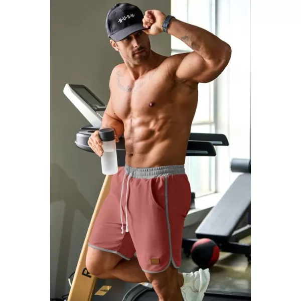 JMIERR Mens Athletic Shorts Casual Elastic Waist Drawstring Stretch Short Waffle Beach Running Shorts Workout Sweat Gym Short