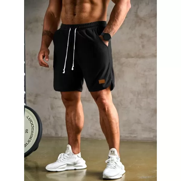 JMIERR Mens Athletic Shorts Casual Elastic Waist Drawstring Stretch Short Waffle Beach Running Shorts Workout Sweat Gym Short