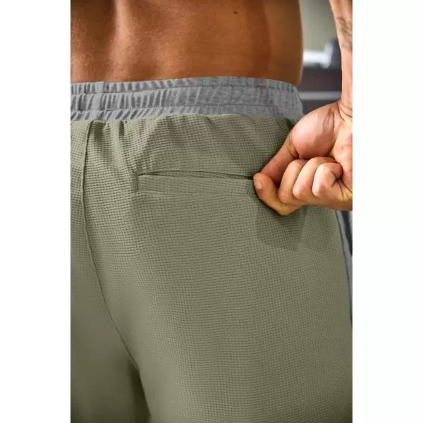JMIERR Mens Athletic Shorts Casual Elastic Waist Drawstring Stretch Short Waffle Beach Running Shorts Workout Sweat Gym Short