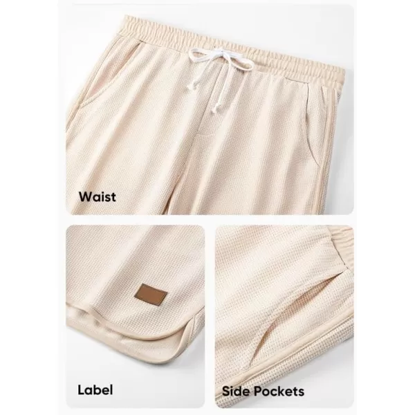 JMIERR Mens Athletic Shorts Casual Elastic Waist Drawstring Stretch Short Waffle Beach Running Shorts Workout Sweat Gym Short