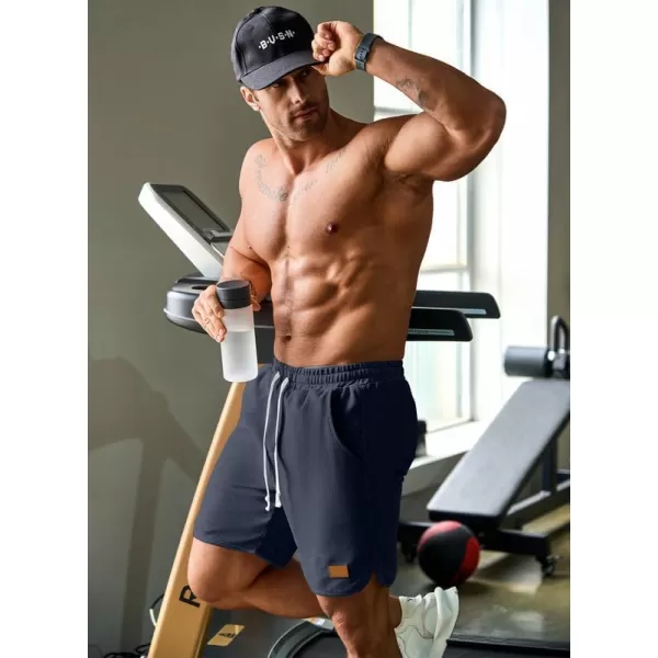 JMIERR Mens Athletic Shorts Casual Elastic Waist Drawstring Stretch Short Waffle Beach Running Shorts Workout Sweat Gym Short