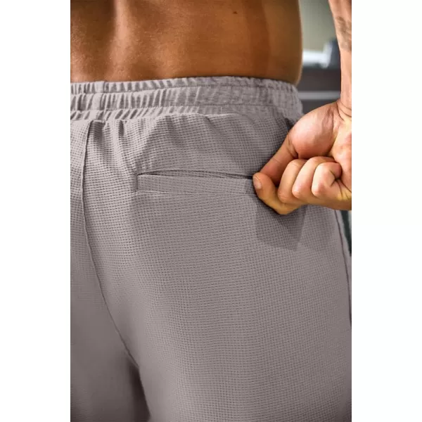 JMIERR Mens Athletic Shorts Casual Elastic Waist Drawstring Stretch Short Waffle Beach Running Shorts Workout Sweat Gym Short