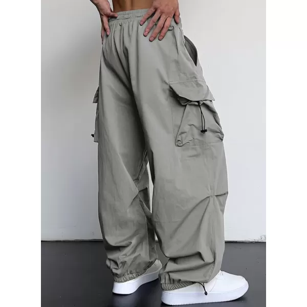 JMIERR Men's Baggy Cargo Pants Trendy Casual Parachute Pant Loose Fit Harem Joggers with Pockets for Streetwear
