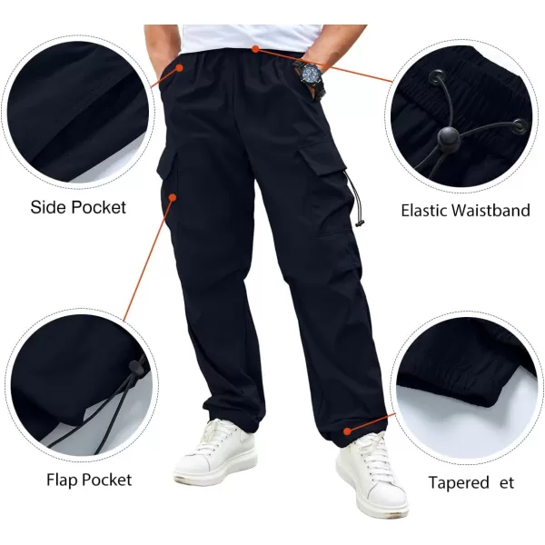 JMIERR Men's Baggy Cargo Pants Trendy Casual Parachute Pant Loose Fit Harem Joggers with Pockets for Streetwear