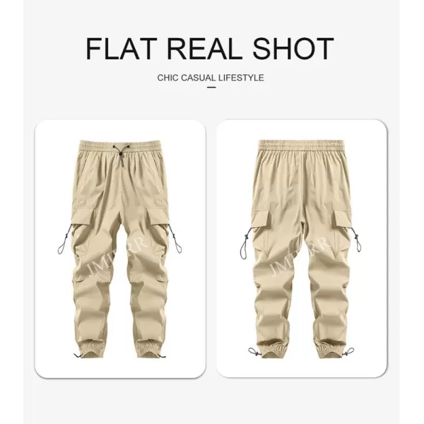 JMIERR Men's Baggy Cargo Pants Trendy Casual Parachute Pant Loose Fit Harem Joggers with Pockets for Streetwear