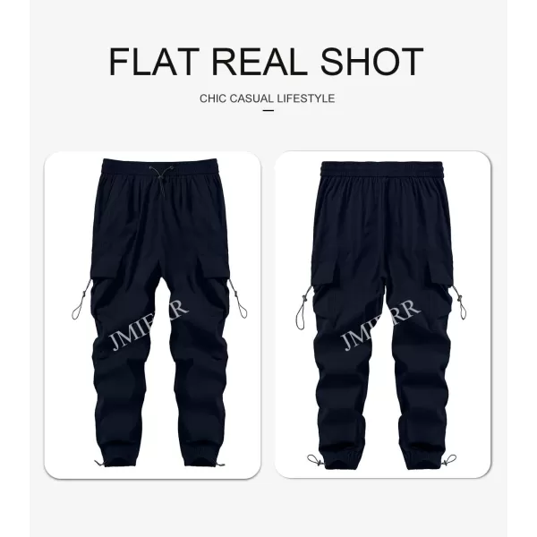 JMIERR Men's Baggy Cargo Pants Trendy Casual Parachute Pant Loose Fit Harem Joggers with Pockets for Streetwear