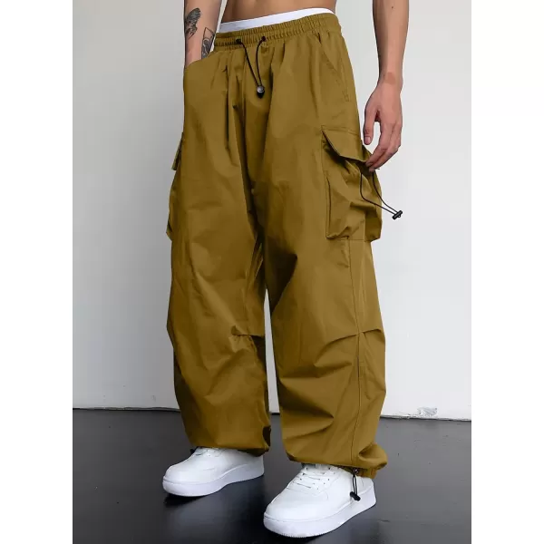 JMIERR Men's Baggy Cargo Pants Trendy Casual Parachute Pant Loose Fit Harem Joggers with Pockets for Streetwear
