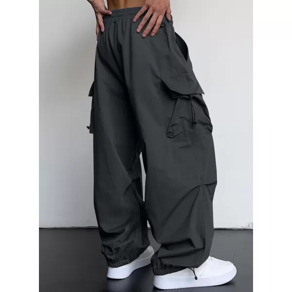 JMIERR Men's Baggy Cargo Pants Trendy Casual Parachute Pant Loose Fit Harem Joggers with Pockets for Streetwear