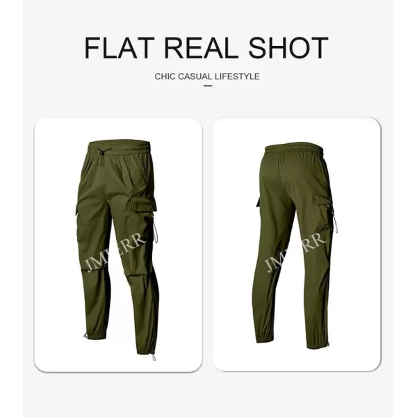 JMIERR Men's Baggy Cargo Pants Trendy Casual Parachute Pant Loose Fit Harem Joggers with Pockets for Streetwear