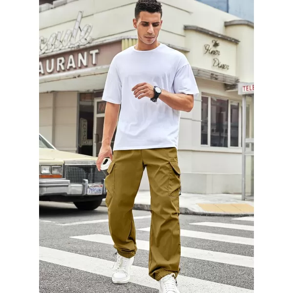 JMIERR Men's Baggy Cargo Pants Trendy Casual Parachute Pant Loose Fit Harem Joggers with Pockets for Streetwear
