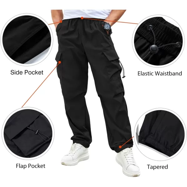 JMIERR Men's Baggy Cargo Pants Trendy Casual Parachute Pant Loose Fit Harem Joggers with Pockets for Streetwear