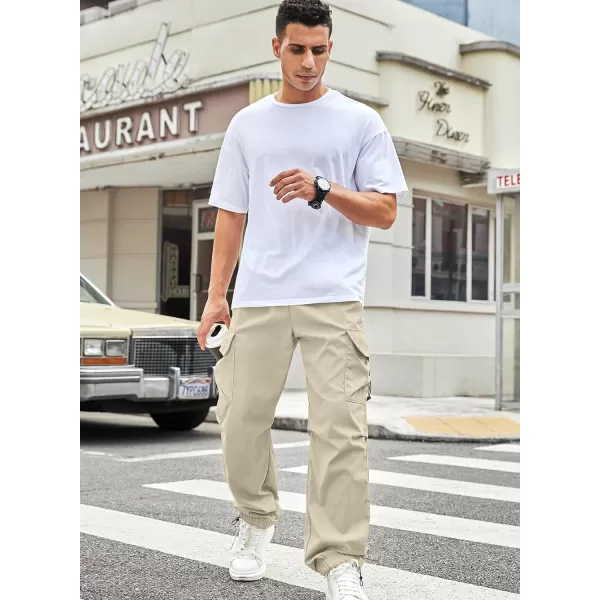 JMIERR Men's Baggy Cargo Pants Trendy Casual Parachute Pant Loose Fit Harem Joggers with Pockets for Streetwear
