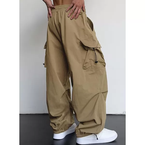 JMIERR Men's Baggy Cargo Pants Trendy Casual Parachute Pant Loose Fit Harem Joggers with Pockets for Streetwear