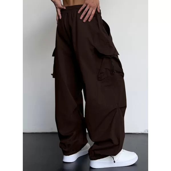 JMIERR Men's Baggy Cargo Pants Trendy Casual Parachute Pant Loose Fit Harem Joggers with Pockets for Streetwear