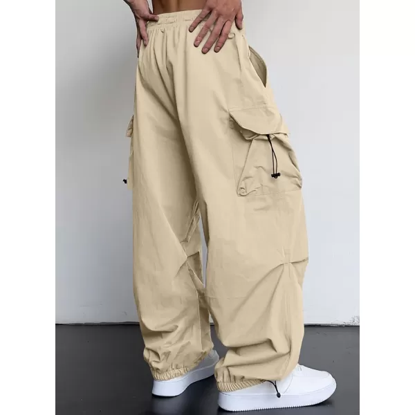 JMIERR Men's Baggy Cargo Pants Trendy Casual Parachute Pant Loose Fit Harem Joggers with Pockets for Streetwear