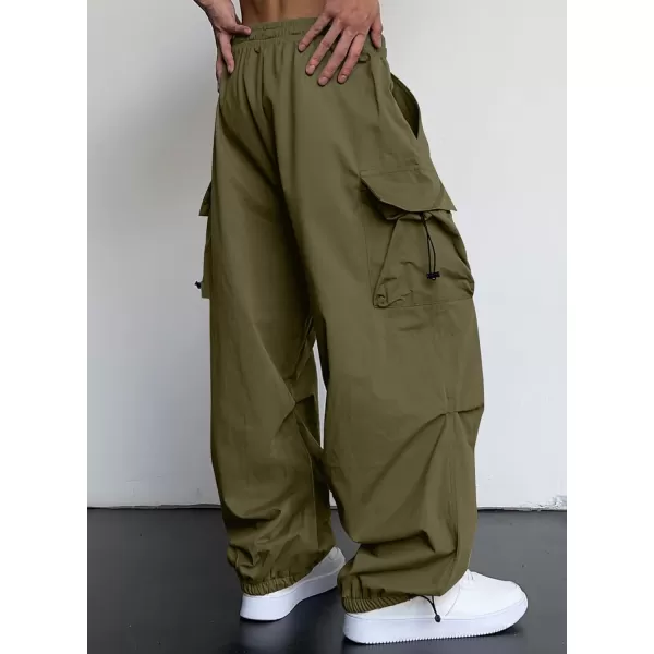 JMIERR Men's Baggy Cargo Pants Trendy Casual Parachute Pant Loose Fit Harem Joggers with Pockets for Streetwear
