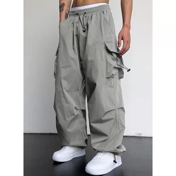 JMIERR Men's Baggy Cargo Pants Trendy Casual Parachute Pant Loose Fit Harem Joggers with Pockets for Streetwear